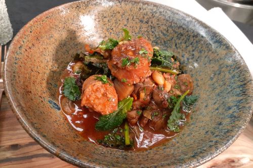 Sausage and mushroom ragout